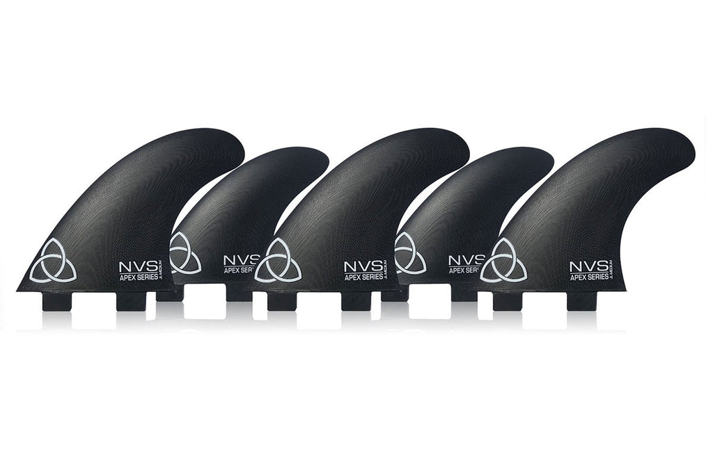 JL Tri-Quad Apex Series Surfboard Fins: FCS | Futures: NVS