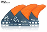 NV-5.0 Thrusters (M) - Carbon Fiber-Naked Viking Surf