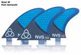 NV-5.0 Thrusters (M) - Carbon Fiber-Naked Viking Surf